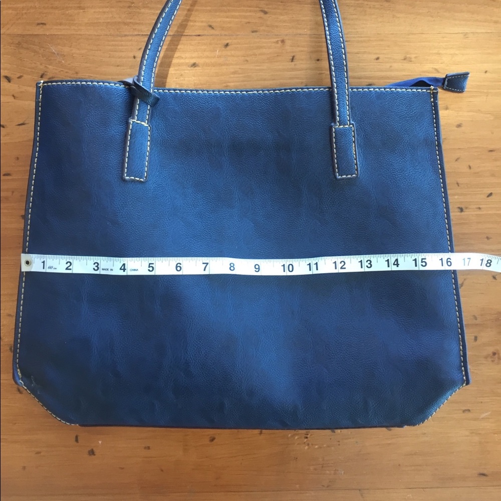 SOLD/NOTFORSALE Navy briefcase/purse/wallet set faux leather - Picture 12 of 16